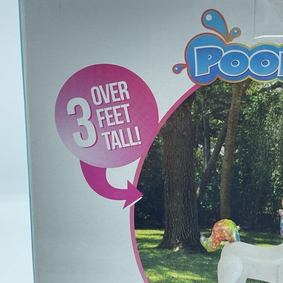 Pool Candy Inflatable Unicorn Sprinkler White Water Play 3 Feet Tall - Picture 7 of 11